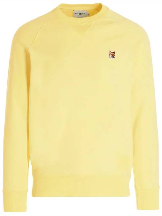 Fox Head Patch Classic Sweatshirt Light Yellow - MAISON KITSUNE - BALAAN 3