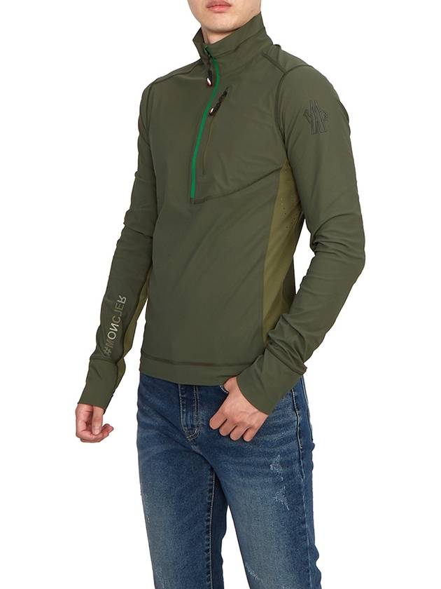 Zip-up Anorak Dark Green - MONCLER - BALAAN 6