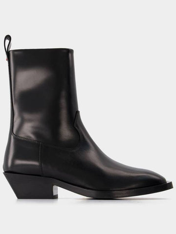 Luis 35Mm Square Toe Block in leatherHeel Ankle Boot - AEYDE - BALAAN 1