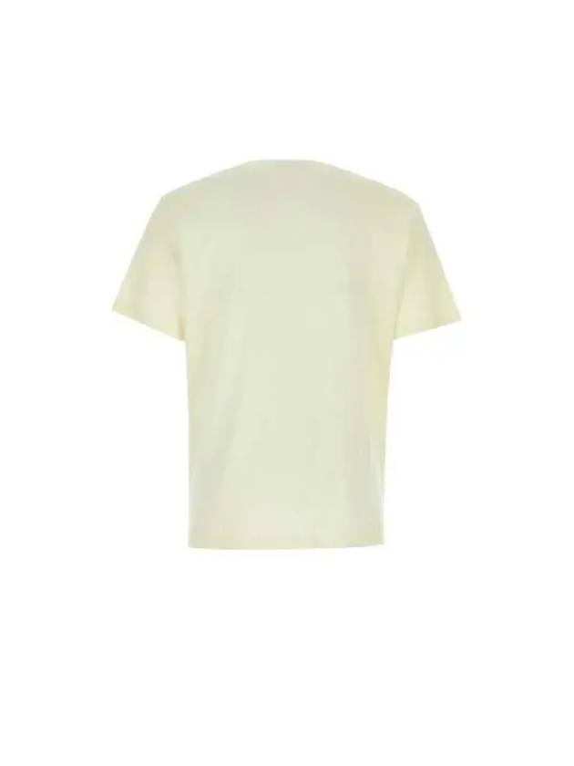 Rib U Neck Short Sleeve T-Shirt Lemon Glaze - LEMAIRE - BALAAN 3