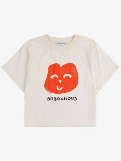 Children s Short Sleeve T Shirt Joyful Face B125AC017 - BOBO CHOSES - BALAAN 2