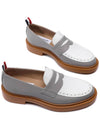 Vitello Calf Leather Penny Loafer Grey - THOM BROWNE - BALAAN 6