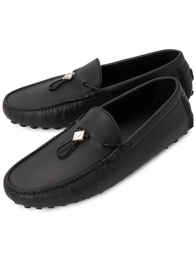 CD Diamond Grained Calfskin Loafers Black - DIOR - BALAAN 2