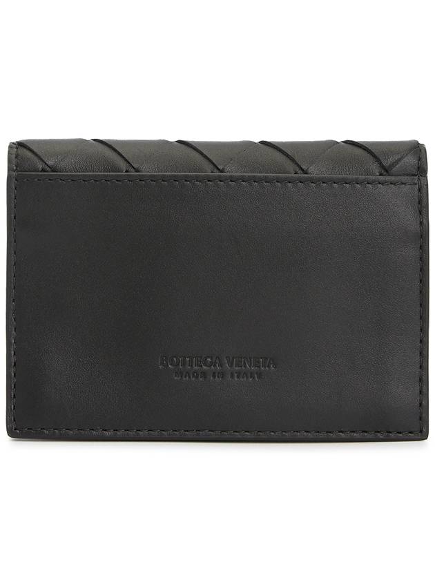 Intrecciato Folding Card Wallet Black - BOTTEGA VENETA - BALAAN 3