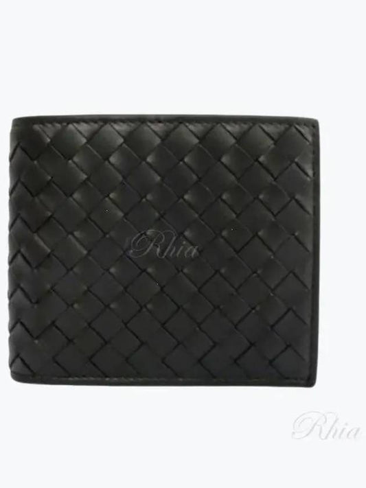 Intrecciato Weaving Half Wallet Black - BOTTEGA VENETA - BALAAN 2