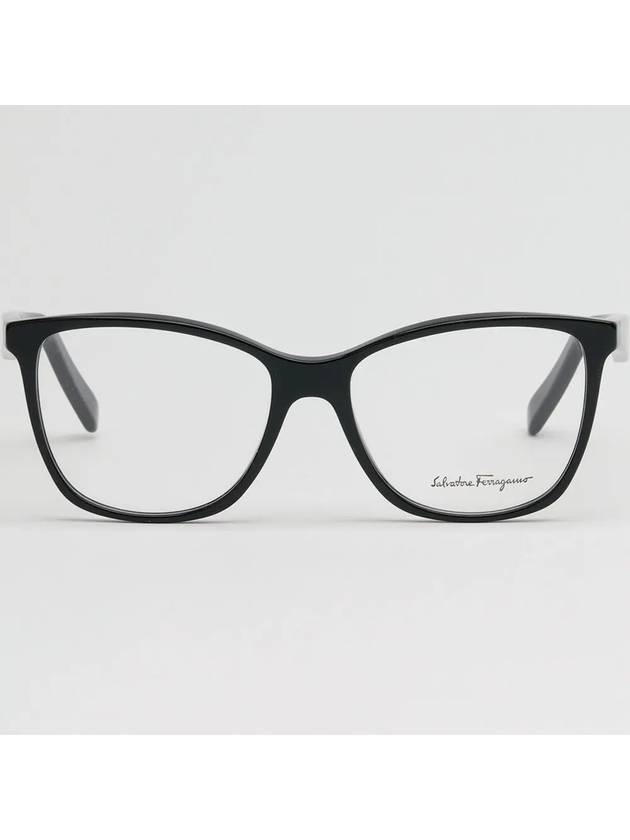 glasses frame SF2903 001 cat eye horn rim logo decoration - SALVATORE FERRAGAMO - BALAAN 3