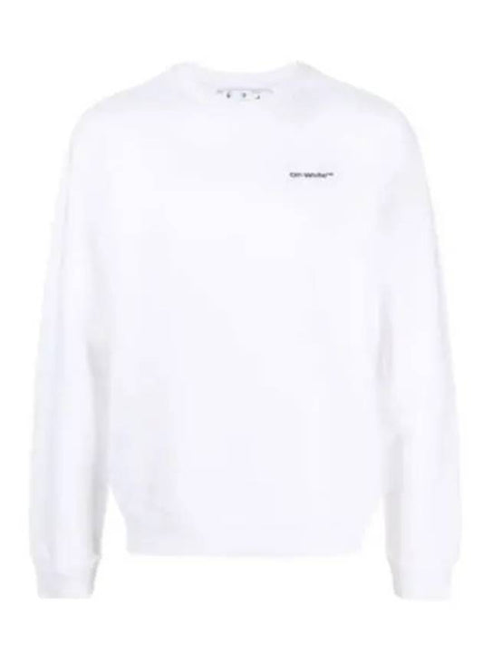 Men's Sweatshirt Long Sleeve T-Shirt OMBA057C 99FLE013 0110 - OFF WHITE - BALAAN 2