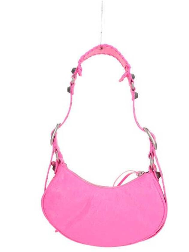 Le Cagole Lambskin Shoulder Bag Neon Pink - BALENCIAGA - BALAAN 4