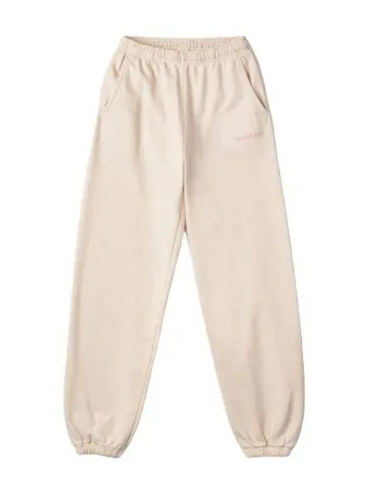 Serif Logo Jogger Pants Cream Rose - SPORTY & RICH - BALAAN 1