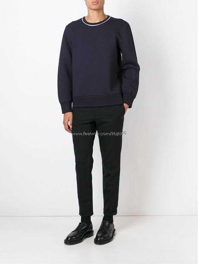 Men's zipper neckline side zipper neoprene sweatshirt PBJS06A3557 415 - NEIL BARRETT - BALAAN 5