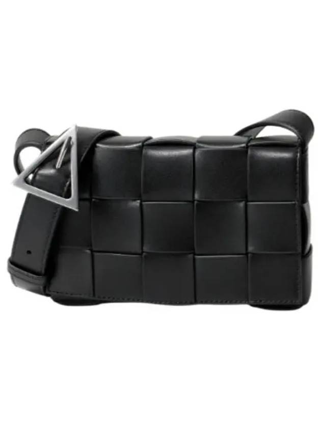 Cassette Intrecciato Small Cross Bag Black - BOTTEGA VENETA - BALAAN 2