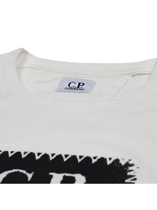 30/1 Jersey Label Style Logo Short Sleeve T-Shirt White - CP COMPANY - BALAAN 5