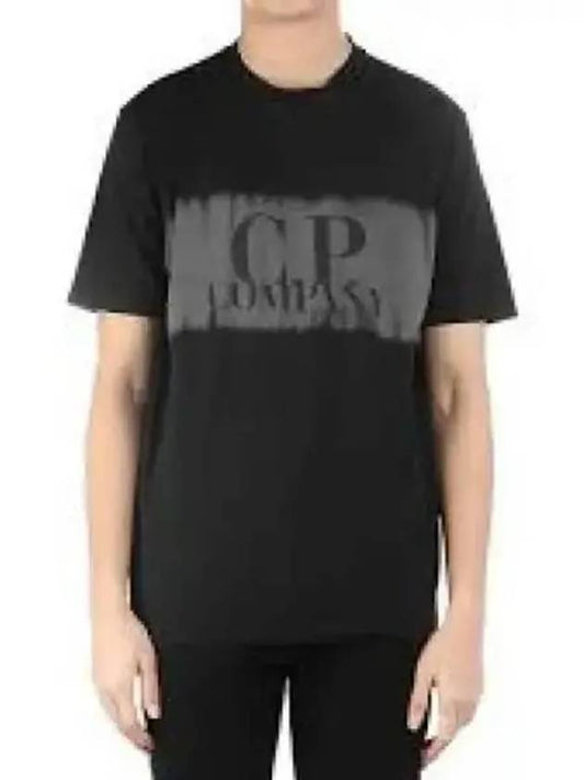 Logo Short Sleeve T-Shirt Black - CP COMPANY - BALAAN 2
