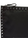 Rockstud Nylon Clutch Bag Black - VALENTINO - BALAAN 5