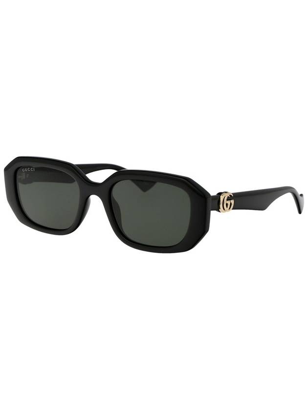 Eyewear Double G Geometric Frame Sunglasses Black - GUCCI - BALAAN 3