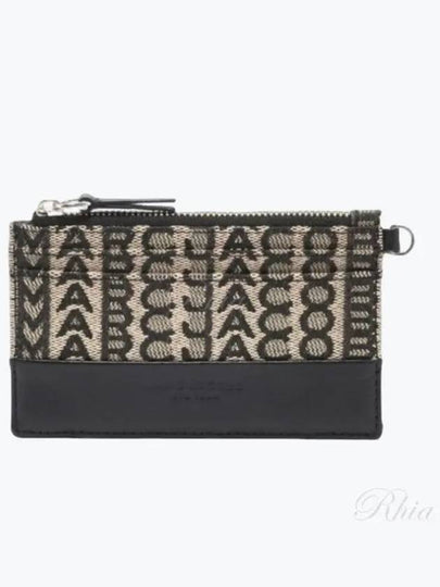 The Monogram Top Zip Wristlet Half Wallet Beige - MARC JACOBS - BALAAN 2