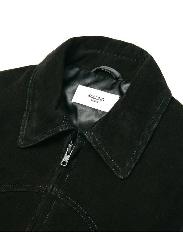 Western Blouson Suede Jacket Black - ROLLING STUDIOS - BALAAN 4