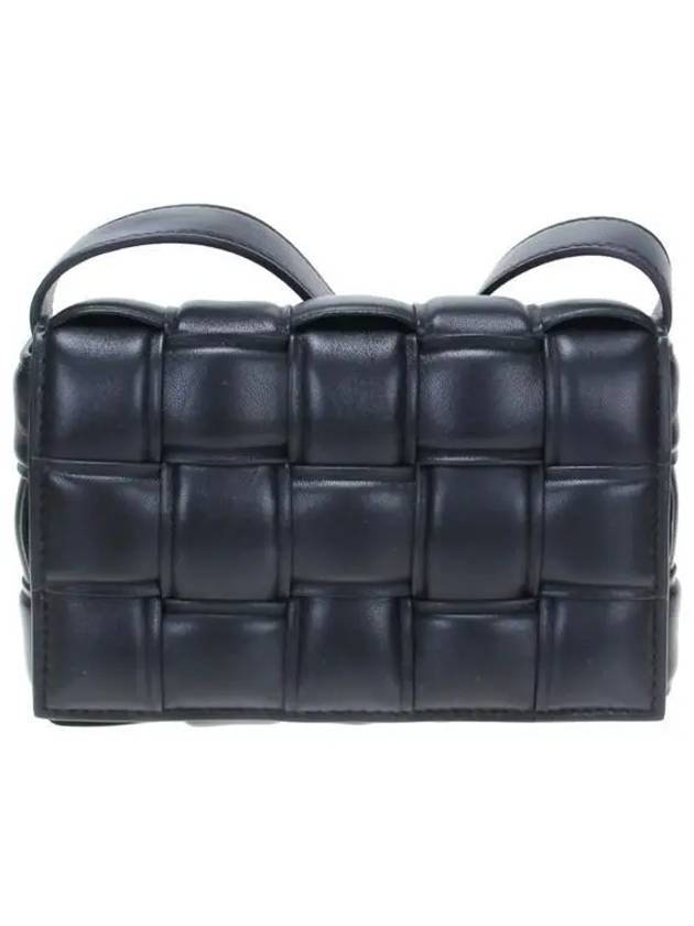 Cassette Intrecciato Padded Small Cross Bag Black - BOTTEGA VENETA - BALAAN 2