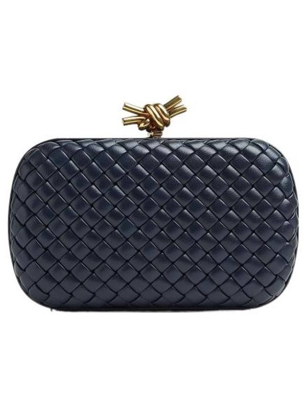 Knot Minaudiere Pouch Bag Navy - BOTTEGA VENETA - BALAAN 2