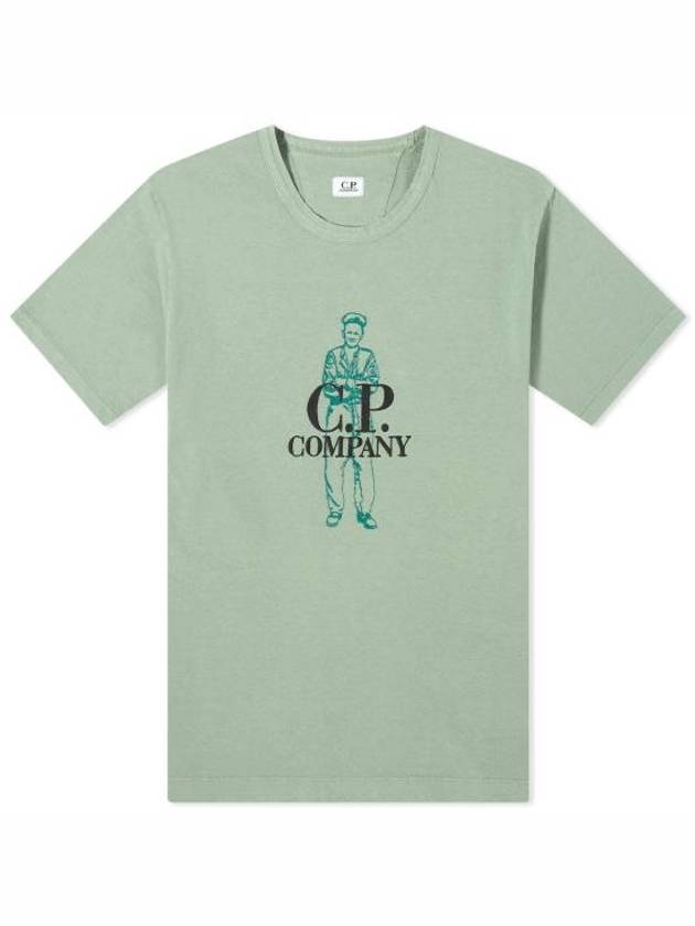 1020 Jersey British Sailor Short Sleeve T-Shirt Green - CP COMPANY - BALAAN 2