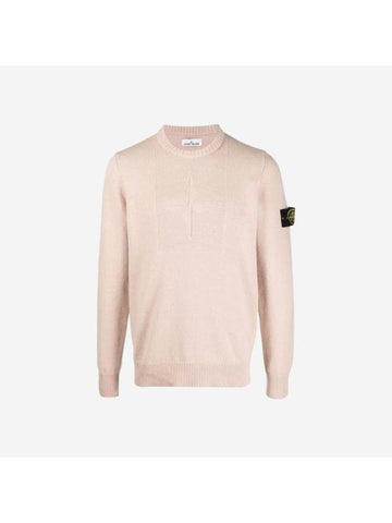 Comfort Wool Cotton Knit Top Antique Rose - STONE ISLAND - BALAAN 1