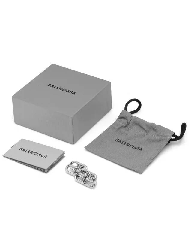 BB Logo Stud Earrings Silver - BALENCIAGA - BALAAN 4