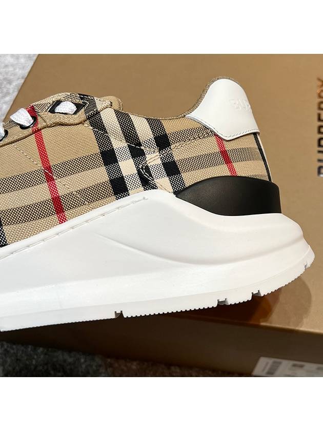 Vintage Check Suede Leather Sneakers Archive Beige - BURBERRY - BALAAN 10