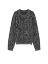 Jacquard Long Sleeve Knit Top Grey - VERSACE - BALAAN 2