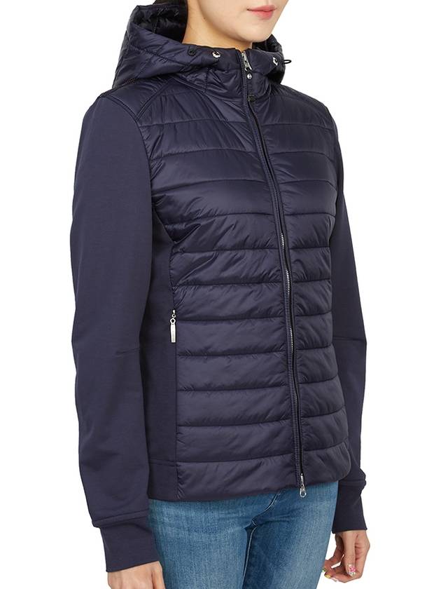 Women's Zipper Side Padded Hooded Jacket Navy - PARAJUMPERS - BALAAN 5