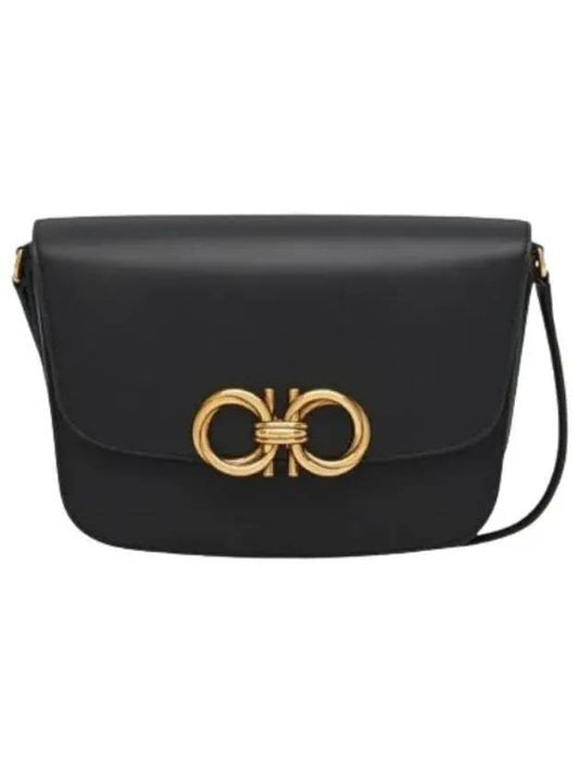 Ferragamo Trapezio Medium Crossbody Black Bag - SALVATORE FERRAGAMO - BALAAN 1