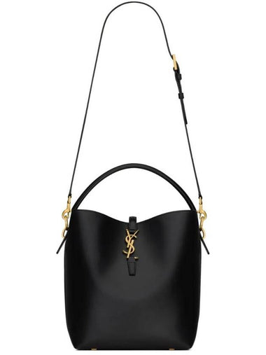 Le 37 Leather Bucket Bag Black - SAINT LAURENT - BALAAN 1