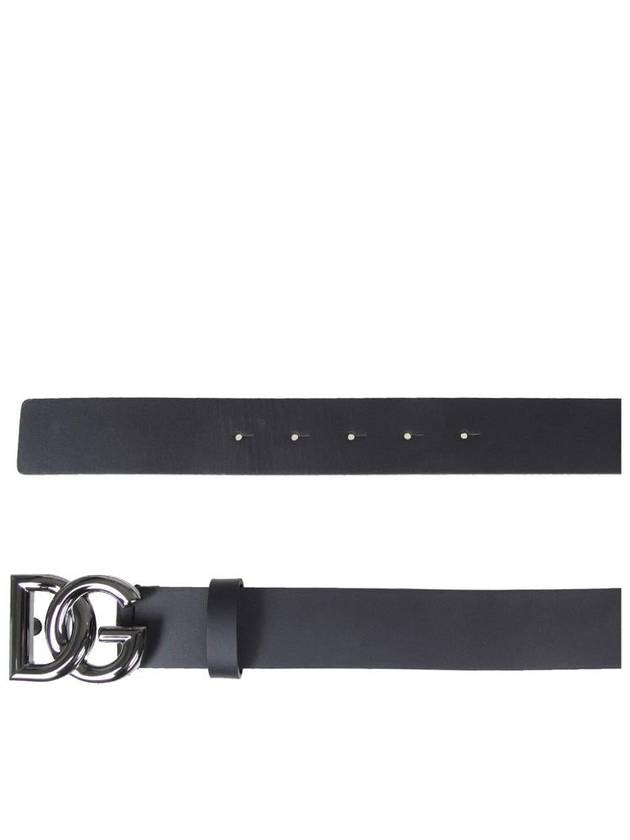 Logo Leather Belt Black - DOLCE&GABBANA - BALAAN 3