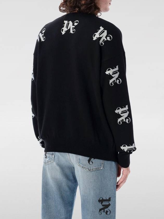 Palm Angels Monogram Series Knit Top Black - PALM ANGELS - BALAAN 3