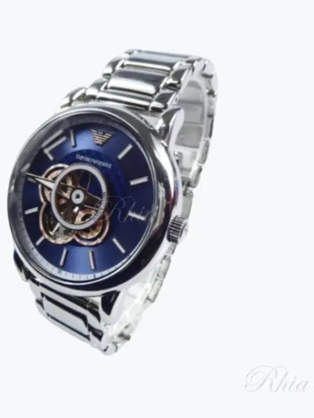 Luigi Skeleton Dial Blue Dial Watch Silver - EMPORIO ARMANI - BALAAN 2