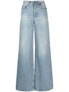 Denim Cotton Bootcut Jeans Blue - SAINT LAURENT - BALAAN 2