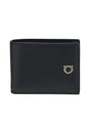 Men's Gancini Half Wallet Black - SALVATORE FERRAGAMO - BALAAN 1