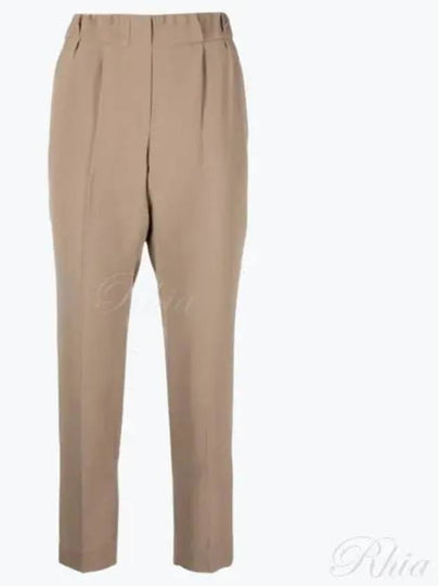 Cropped-Hose Mit Elastischem Bund Pants Brown - BRUNELLO CUCINELLI - BALAAN 2