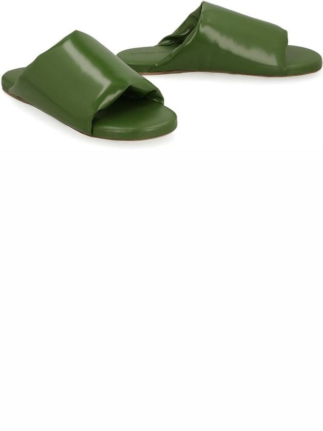 Padded Lambskin Slippers Green - BOTTEGA VENETA - BALAAN 4