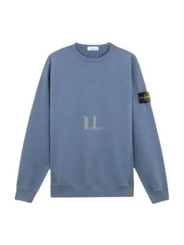 Wappen Patch Crew Neck Cotton Sweatshirt Blue - STONE ISLAND - BALAAN 2