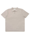 Men's Open Collar Short Sleeve Knit Beige SW22ESW02BI - SOLEW - BALAAN 1