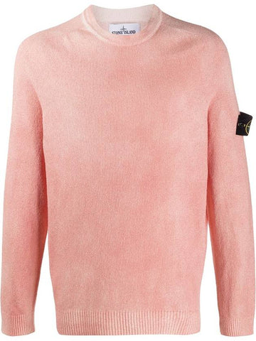 Wappen Patch Handspray Cotton Knit Top Orange - STONE ISLAND - BALAAN 1