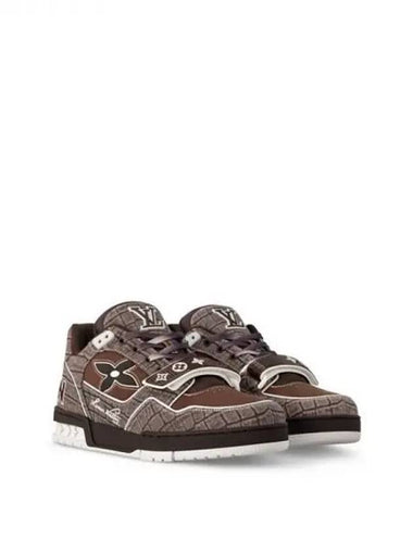 LV Trainer Sneakers Mocha Brown 1ADE22 - LOUIS VUITTON - BALAAN 1