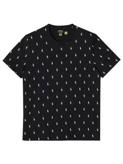 All Over Pony Pajama Short Sleeves T Shirt Black - POLO RALPH LAUREN - BALAAN 2