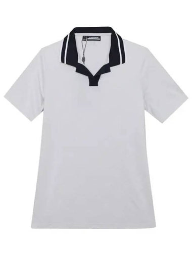 Women's Sammy Short Sleeve Polo Shirt Cloud White - J.LINDEBERG - BALAAN 1