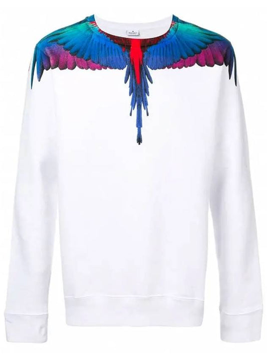 Men's Double Wing Sweatshirt White - MARCELO BURLON - BALAAN 2