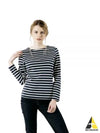 Women's Meridame II Striped Long Sleeve T-Shirt Marine Ecru - SAINT JAMES - BALAAN 2