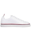 Tennis Vitello Calf Leather Low Top Sneakers White - THOM BROWNE - BALAAN 5