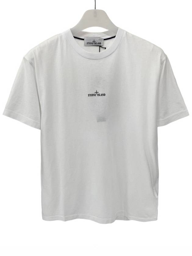 Stamp One Print Short Sleeve T-Shirt White - STONE ISLAND - BALAAN 3