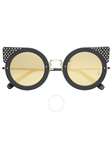 Philipp Plein Katy Gold Mirrored Cat Eye Ladies Sunglasses 000-WES0048-PCO002N-MGXG - PHILIPP PLEIN - BALAAN 1