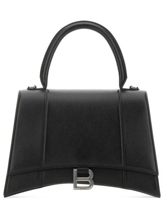 Hourglass Silver B Logo Tote Bag Black - BALENCIAGA - BALAAN 2